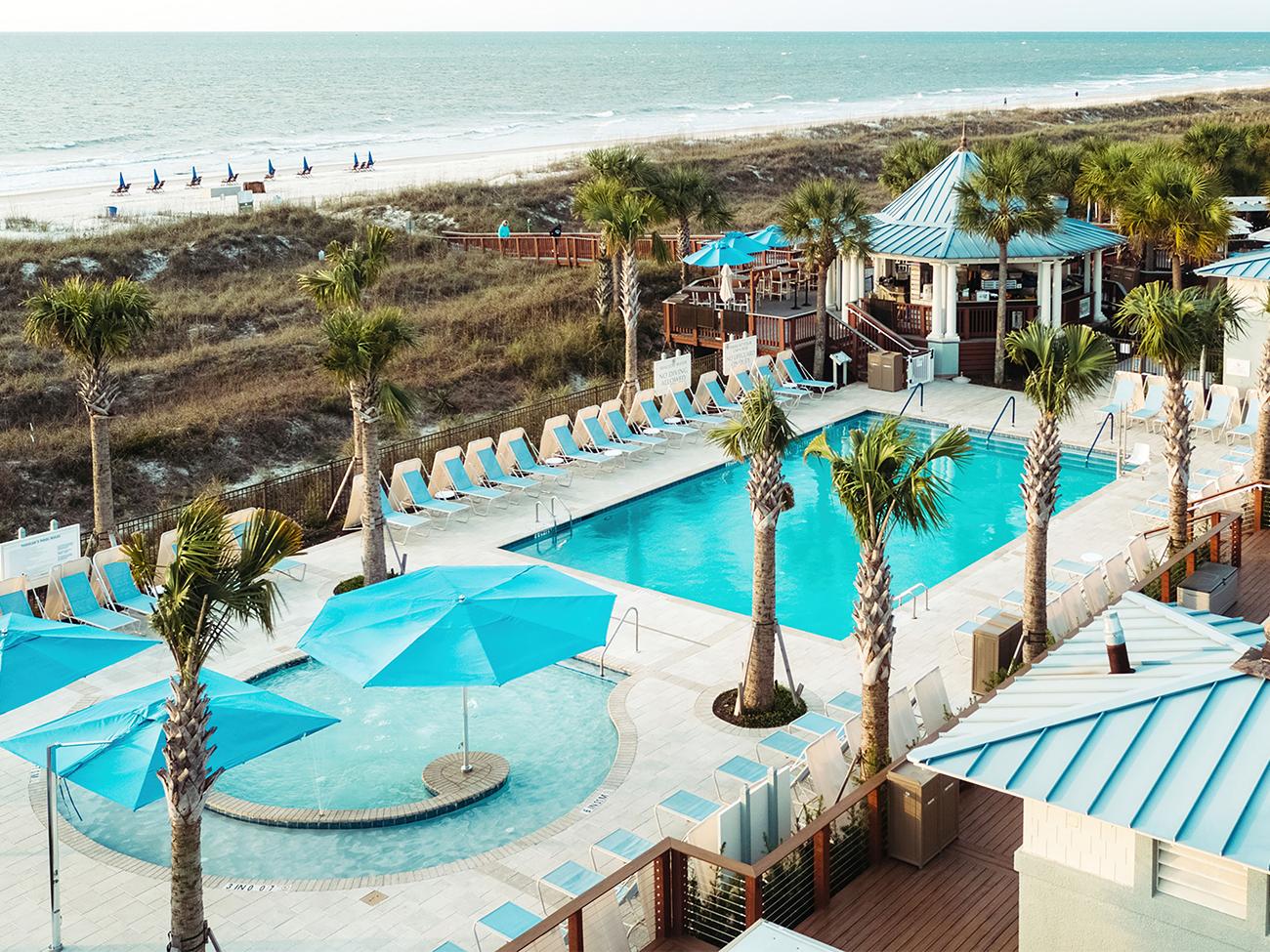 Sea and Surf Club Pool - Aerial View
